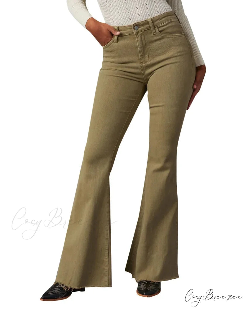 2024 Fashion Flare Women Streetwear 90s Vintage Wide Leg Denim Pantalones Mujer Pantalon Femme Camel Clothes Jean