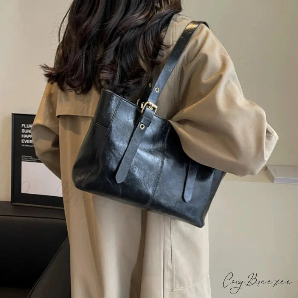 2024 Korean Retro PU Leather Shoulder Bag shoulder-250126