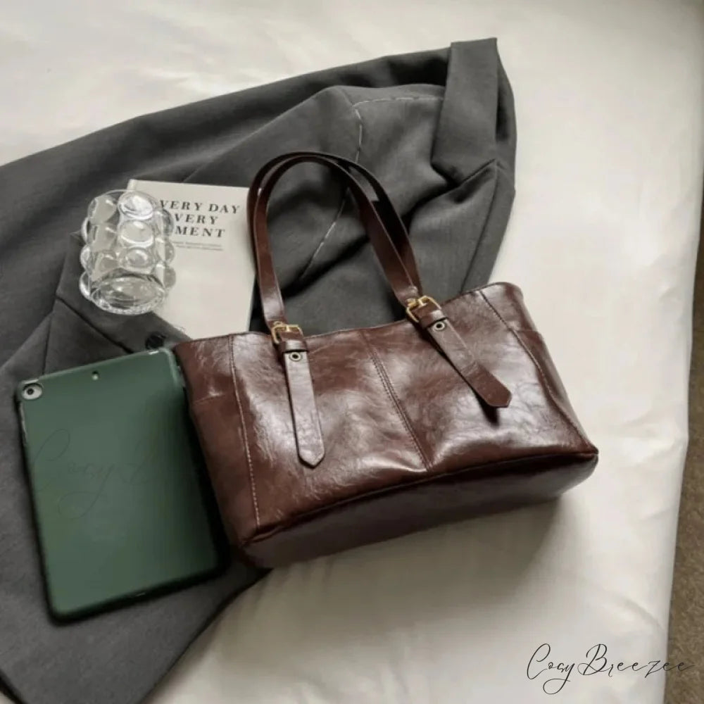 2024 Korean Retro PU Leather Shoulder Bag shoulder-250126