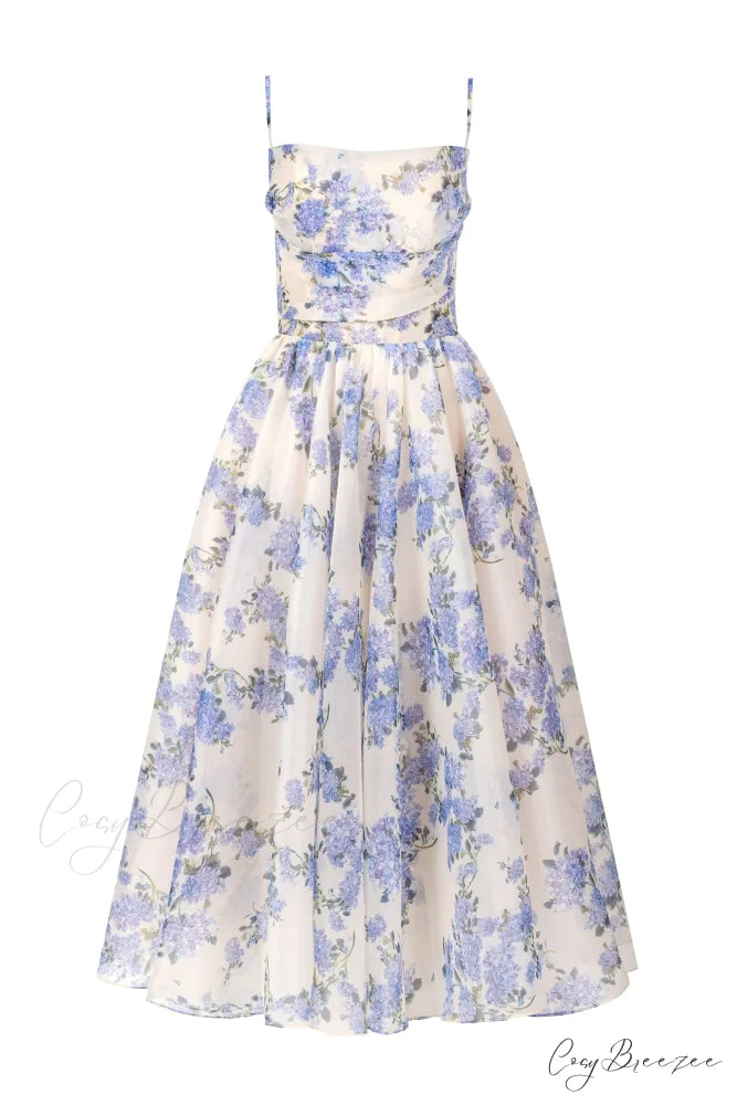 2024ss Sexy Halter Charming Print Casual Dress