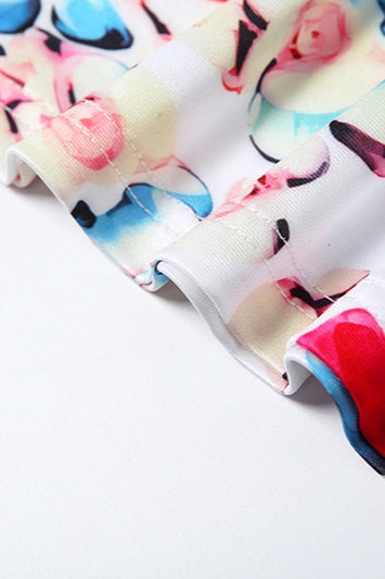 High Waist Floral Print Pencil Skirt