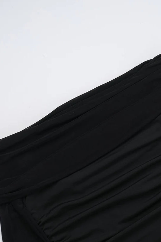 Fall New Slim-Fit Pleated Off-Shoulder Party Dress