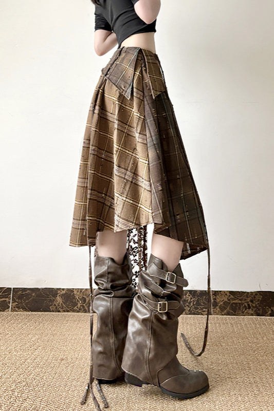 Asymmetrical Grunge High Waist Skirt