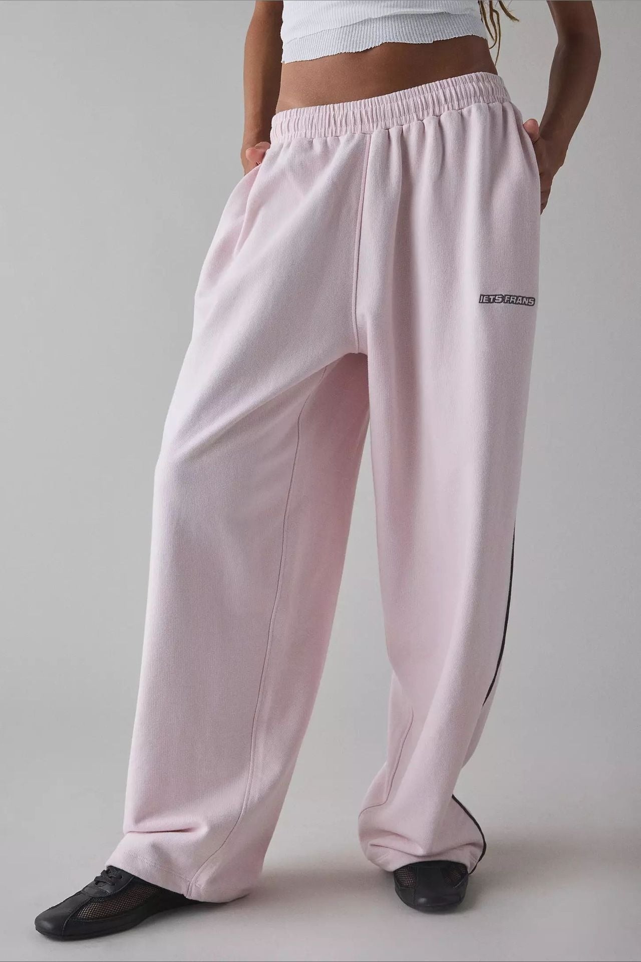 Elastic Waist Loose Fit Casual Pants