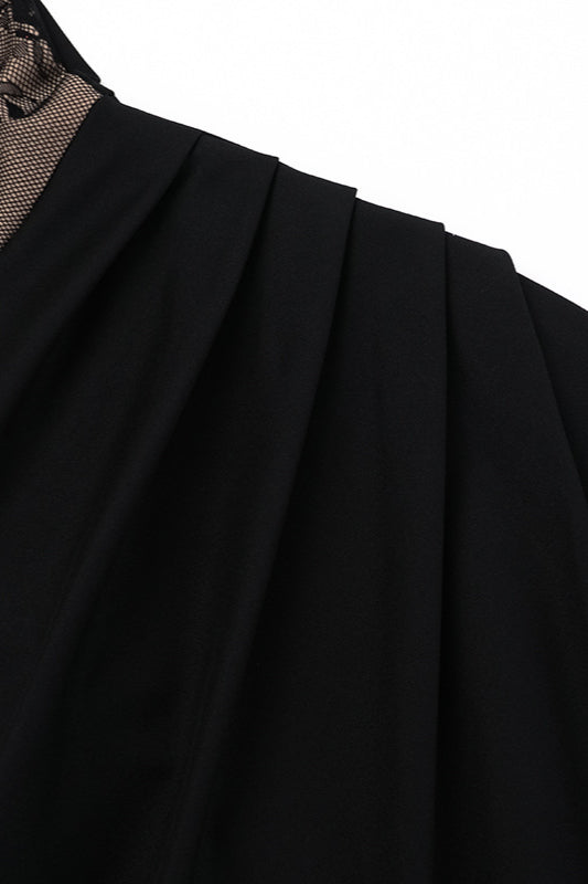 Strapless Lace-Trimmed Split Bodycon Party Dress