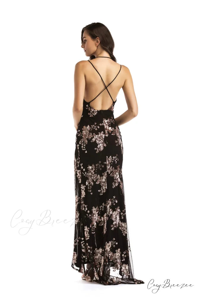 Adore You Floral Charming High Slit Maxi Dress