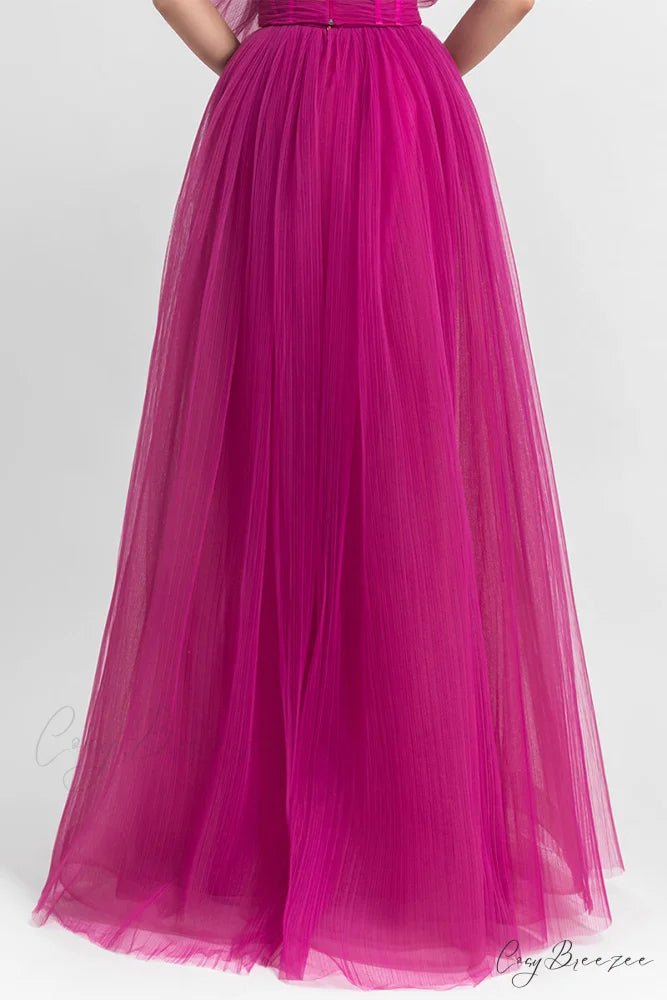 Adrianna 3D Flower Trendy Strapless Evening Dress