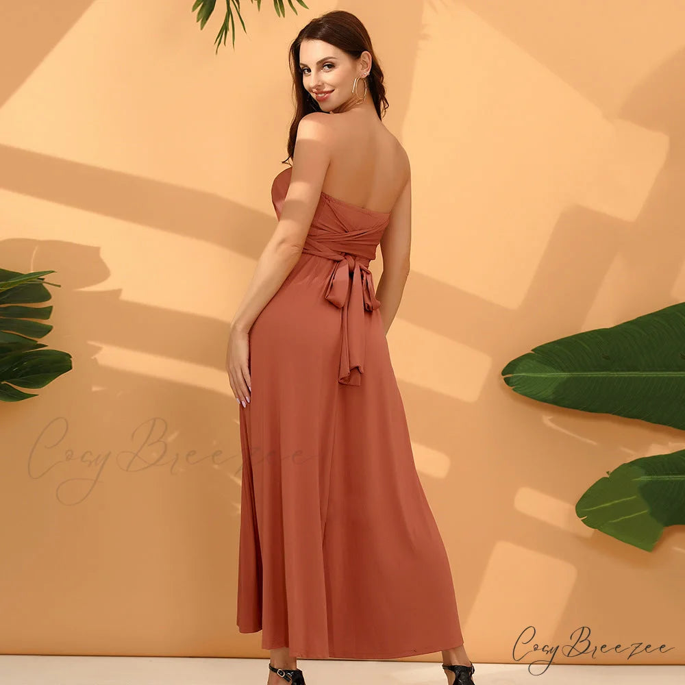 Alexandra Satin Lace Charming Back A-Line Dress