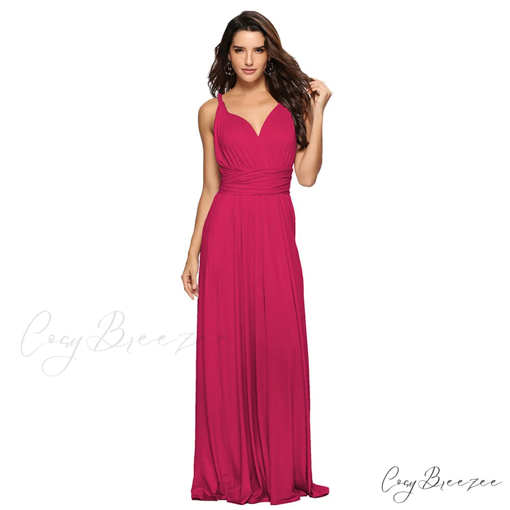 Alexandra Satin Lace Charming Back A-Line Dress Rose Red / S