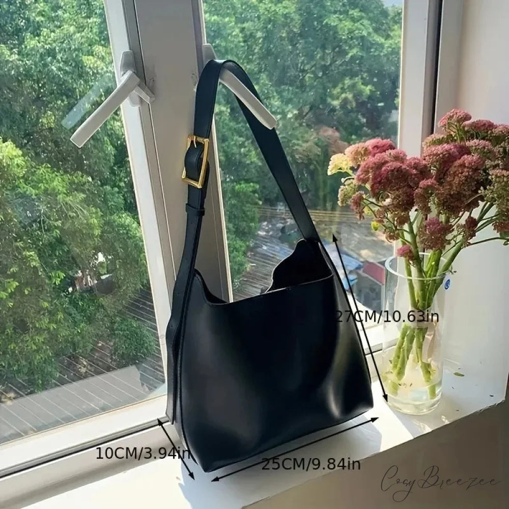 All-Match Minimalist PU Leather Shoulder Bag shoulder-250126