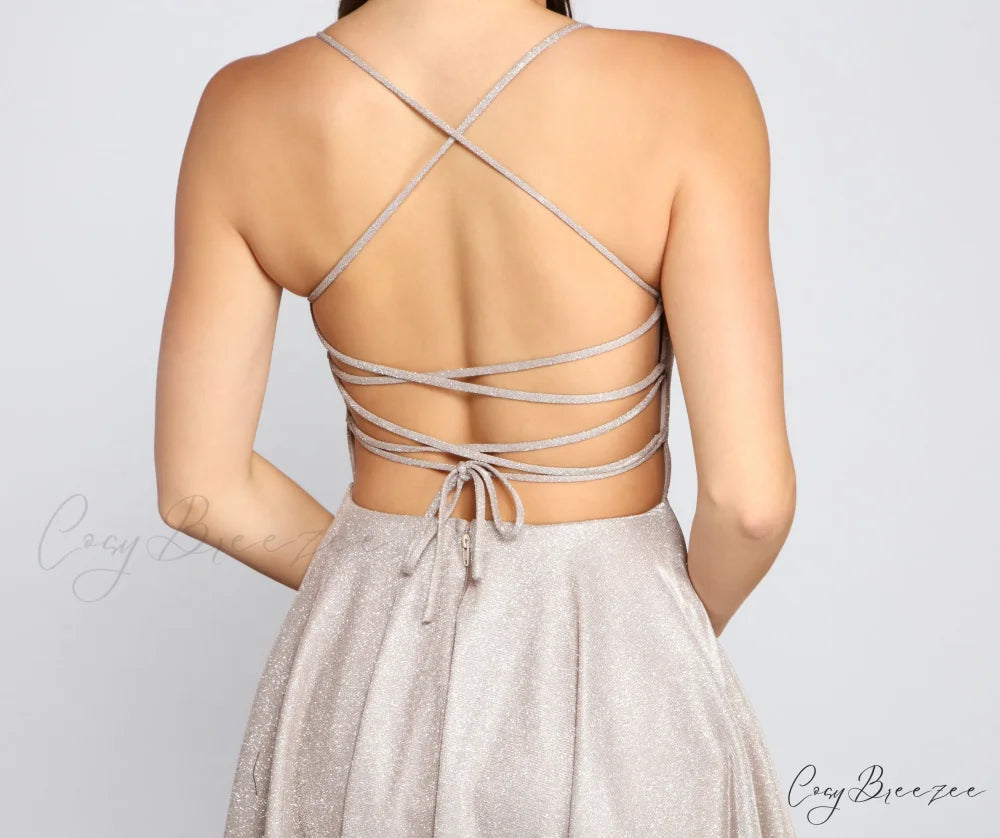 Ariana Glitter Stylish Knit Party Dress