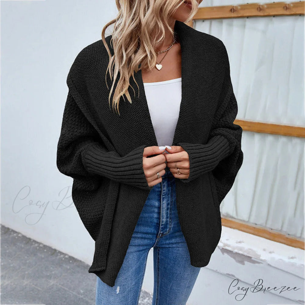 Arm Batwing Cardigan Black / S
