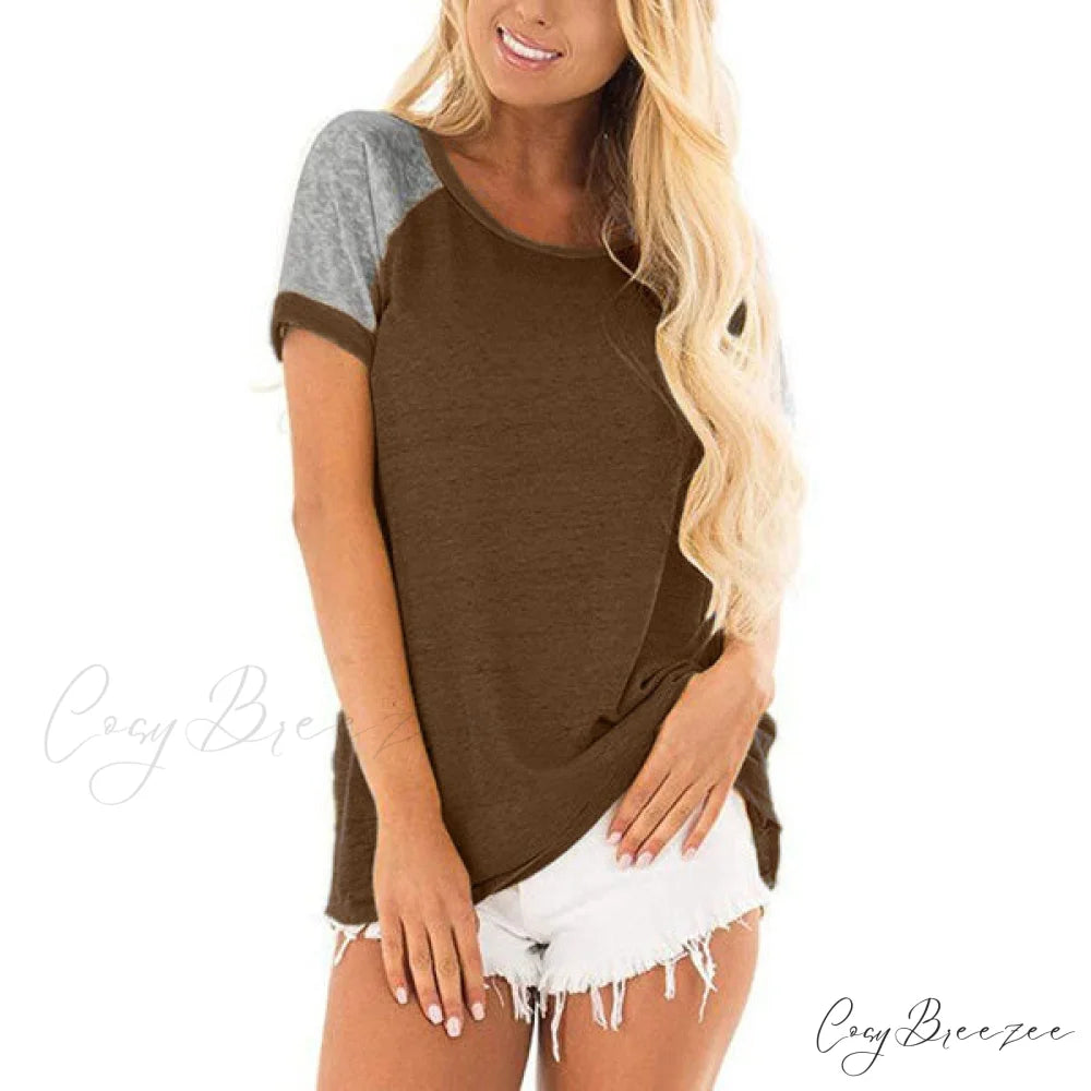 Arm Casual T-Shirts Brief for Women Coffee / S