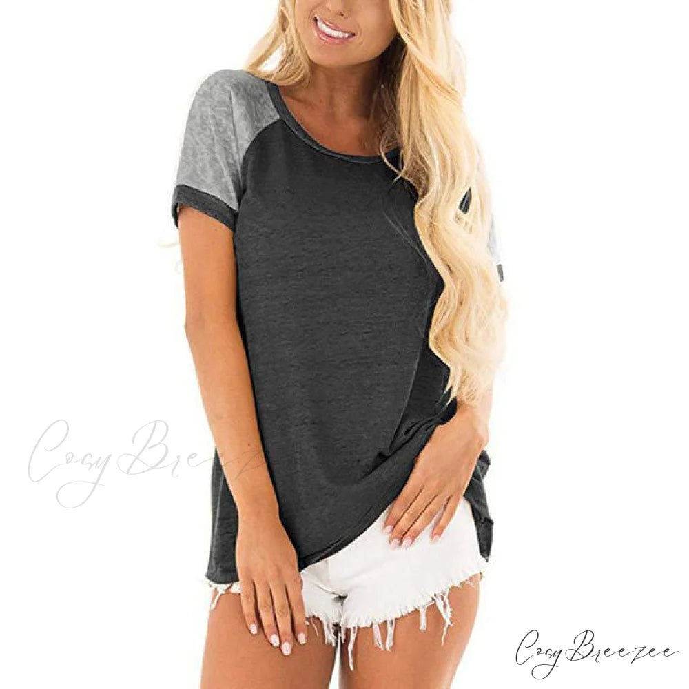Arm Casual T-Shirts Brief for Women Dark Gray / S