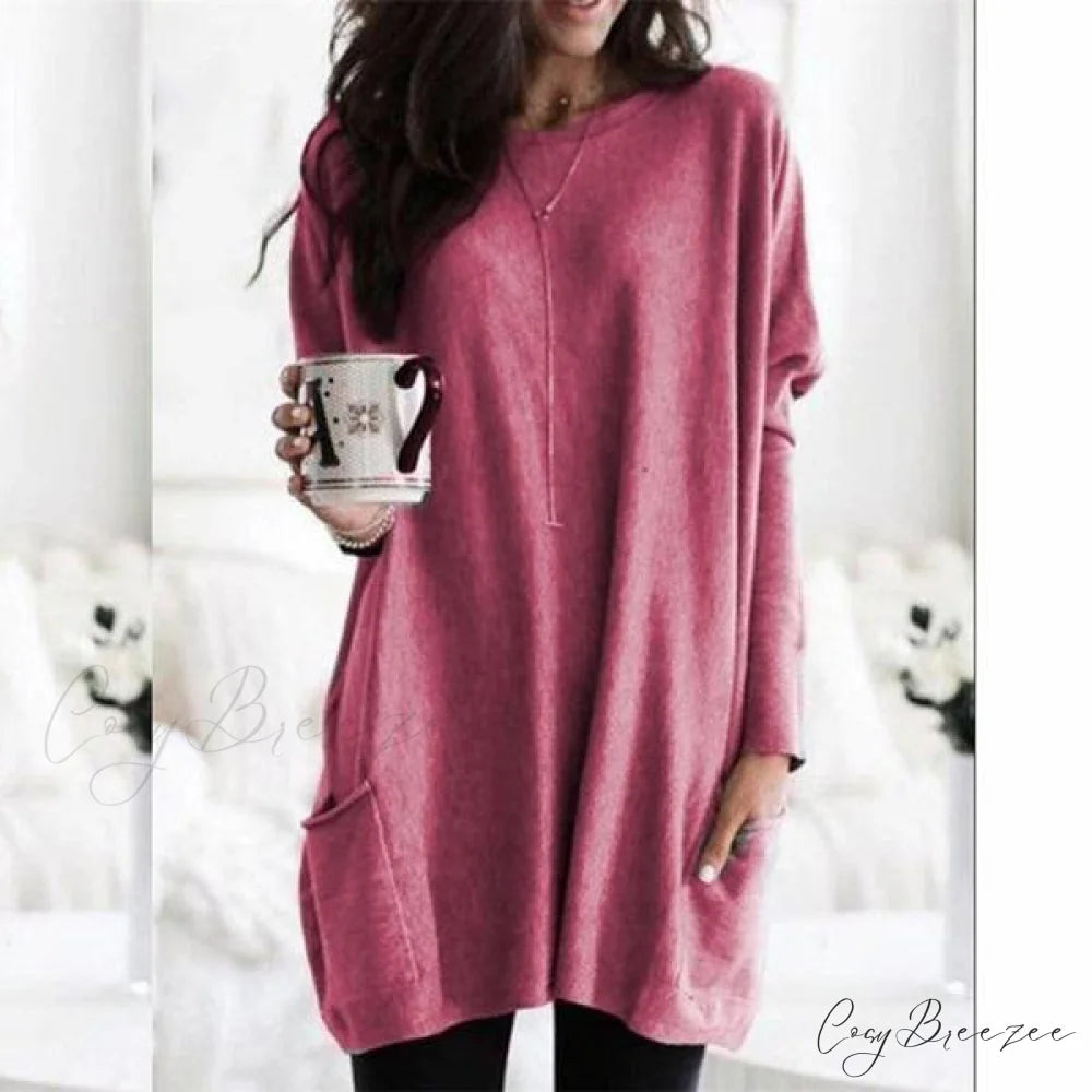 Arm Long Casual with Women’s Top Pocket Red / S