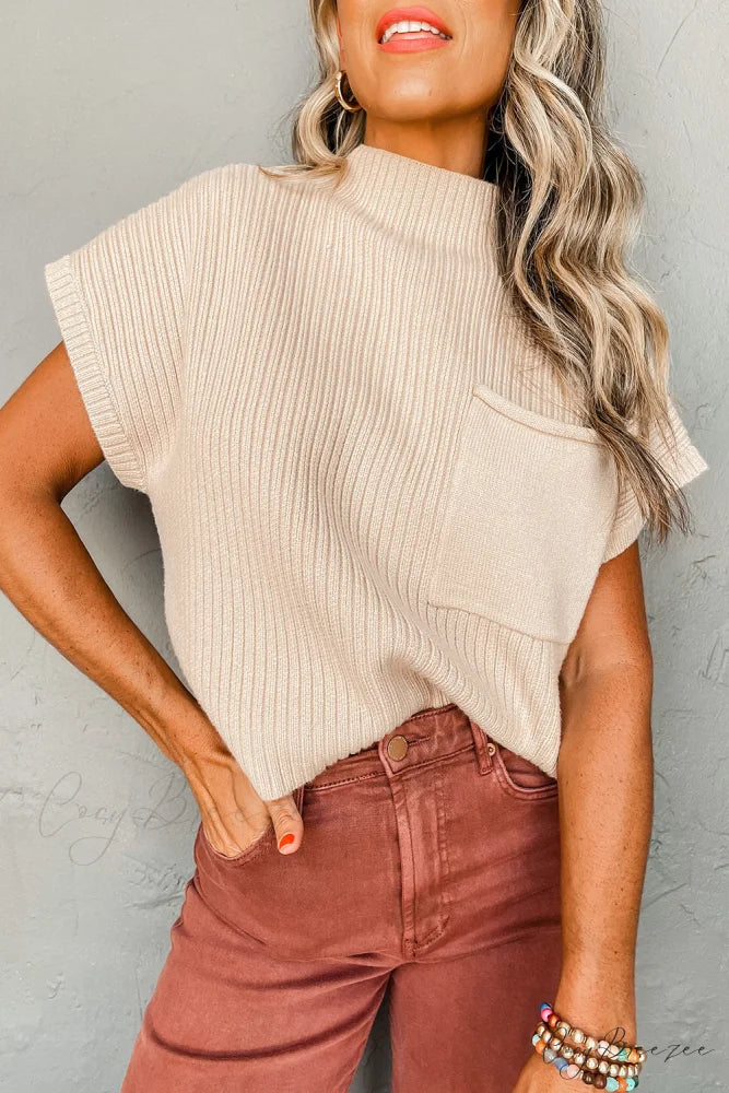 Arm Oatmeal Brief Knit Patch Ribbed with Sweater Pocket Oatmeal / 2XL / 50% Viscose + 28% Polyester + 22% Polyamide