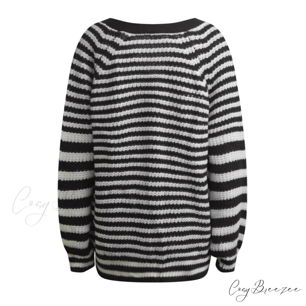 Autumn Winter Warm Casual Knitted Long Sleeve Cardigan Christmas Sweater