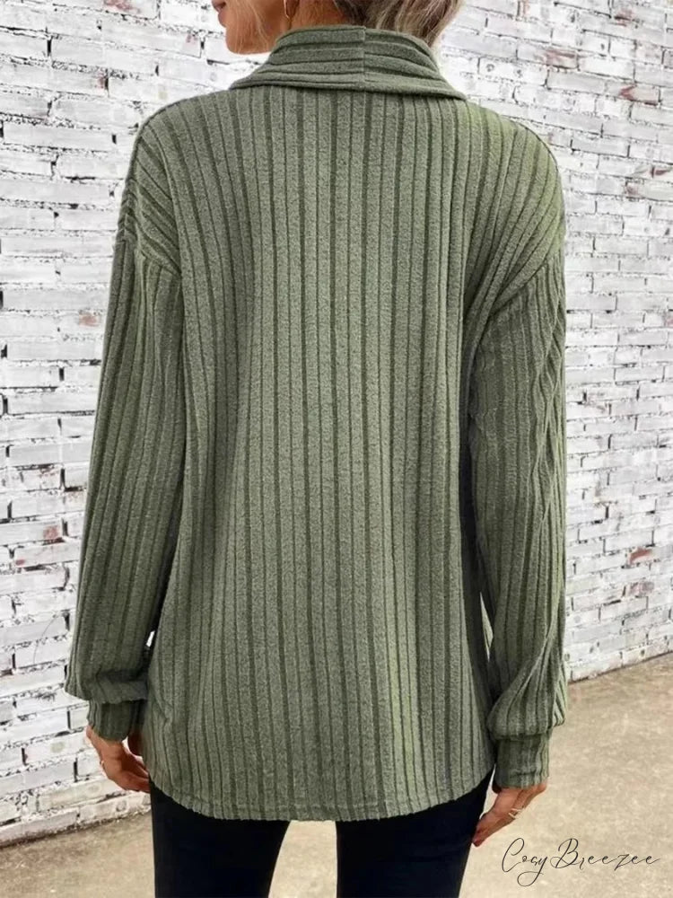 Autumnal Winter Cozy Long Sleeve Loose Plain Casual Comfortable Soft Stylish Sweater