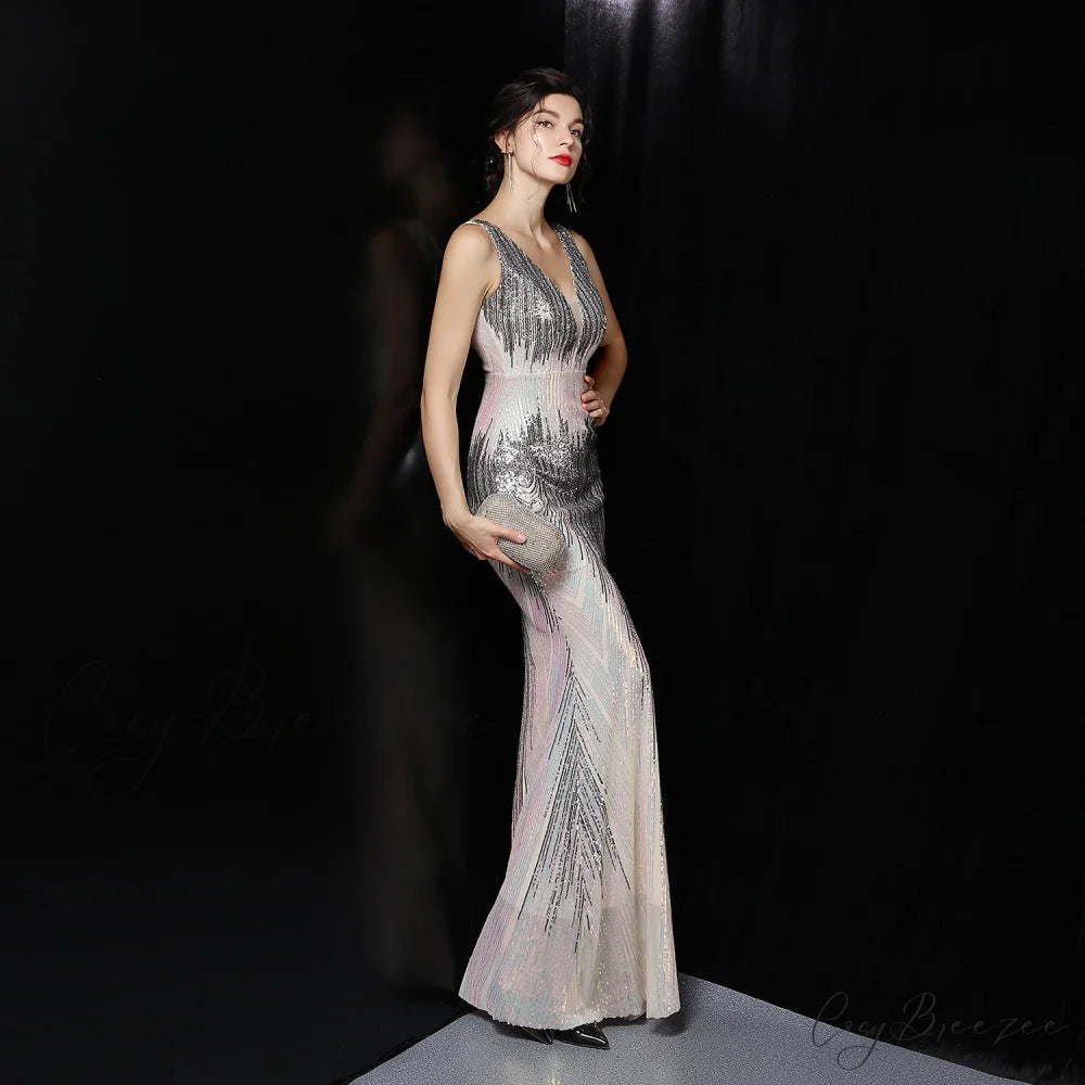 Ava Colorful Stylish Sequin Formal Dress