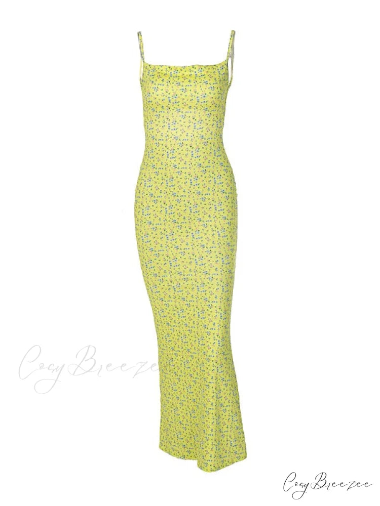 Backless Floral Graceful Mesh Mini Dress