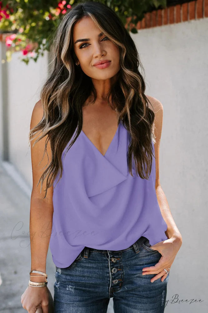 Basic Satin Stylish Tank Top S / 5#