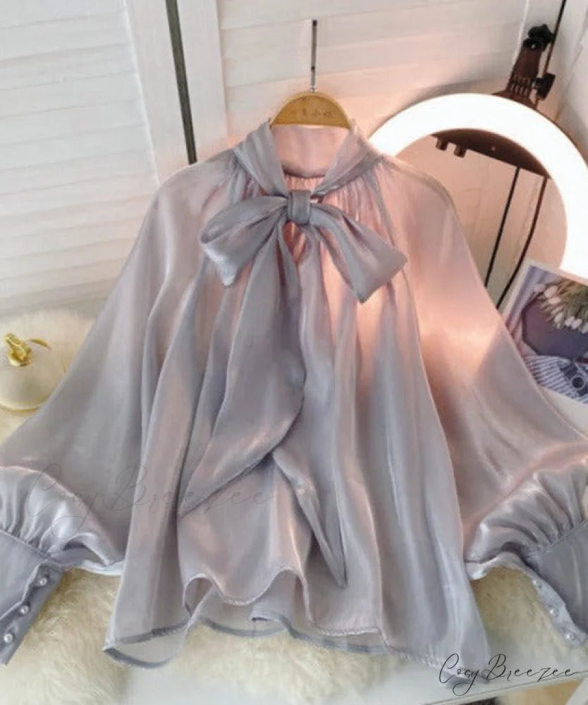 Beatrice Blouse Silver / One Size