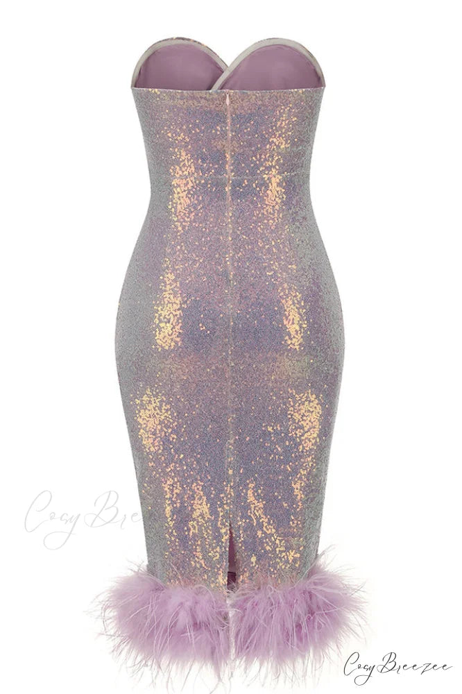 Bella Bandeau Stylish Midi Dress