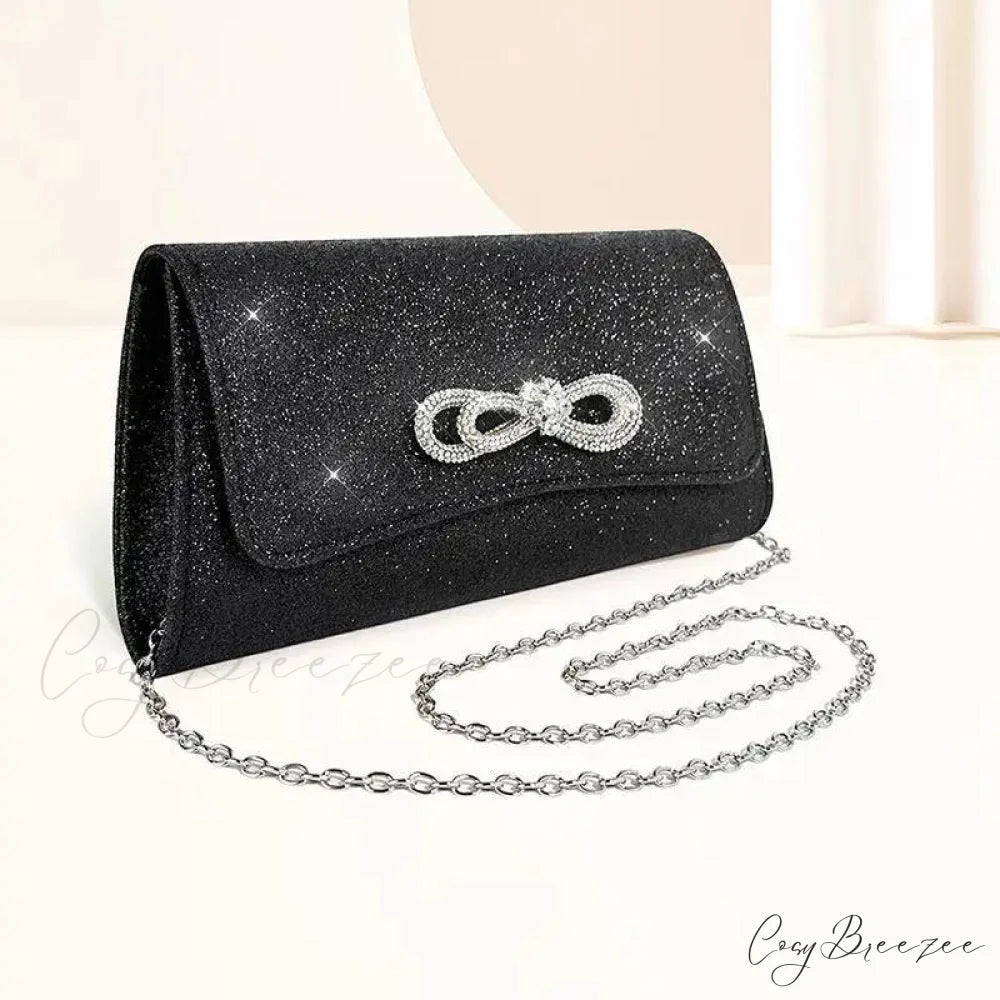Black Evening Party Clutch wristlet-250126
