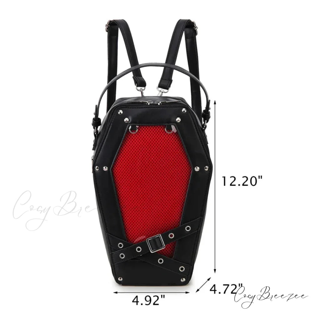 Black Gothic Pentagram Designer Casual Retro Unisex Women Fashion Leather Shoulder Bag Black / ONE SIZE