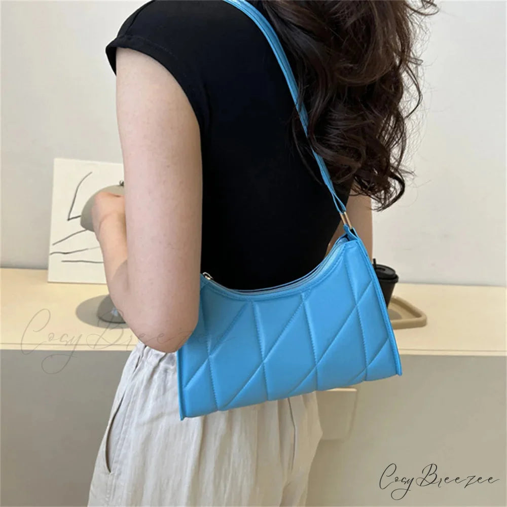 Black PU Leather Retro Hobo Bag shoulder-250126