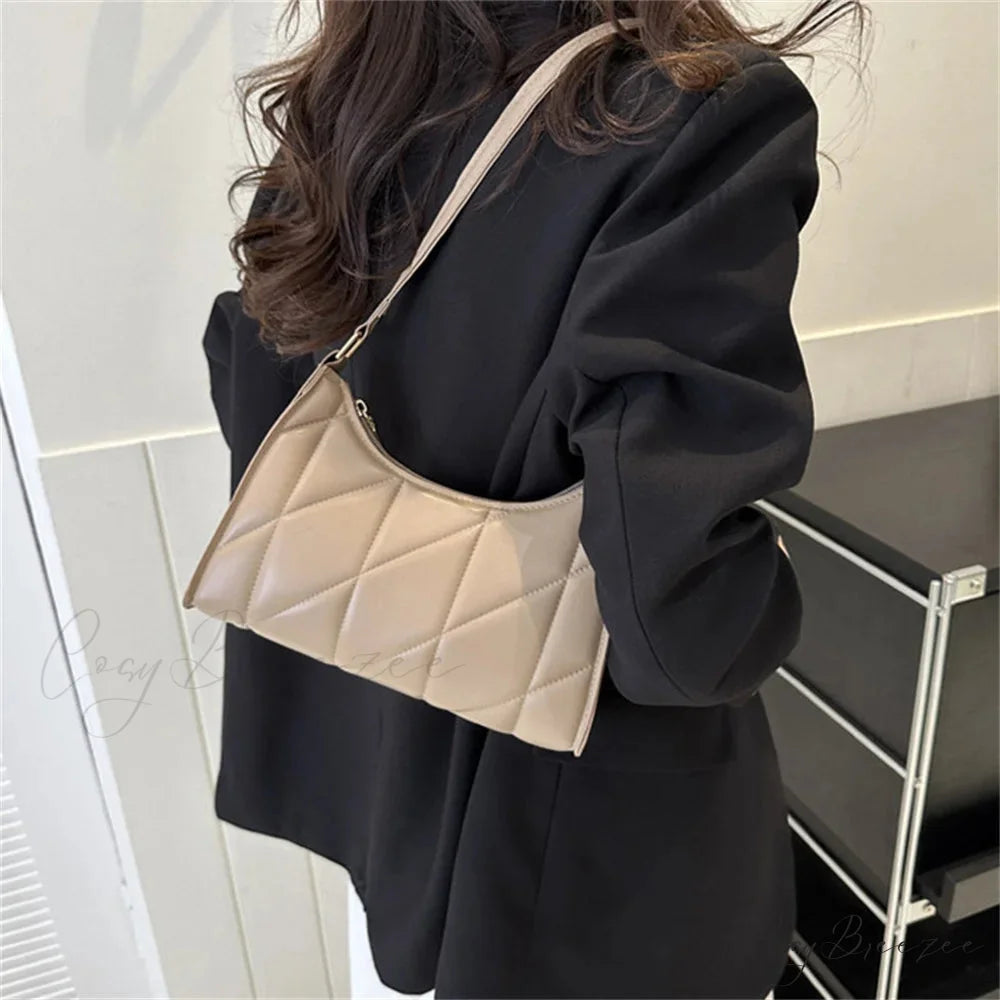 Black PU Leather Retro Hobo Bag shoulder-250126