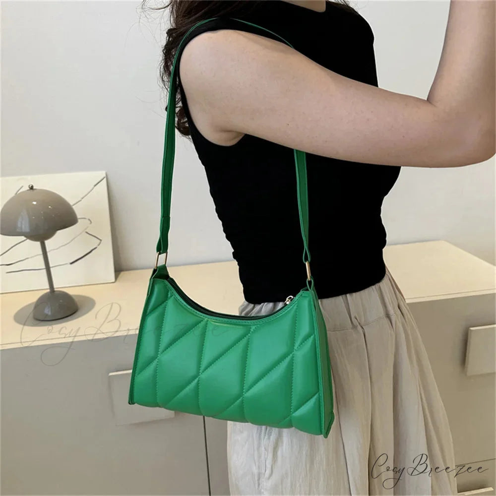 Black PU Leather Retro Hobo Bag shoulder-250126