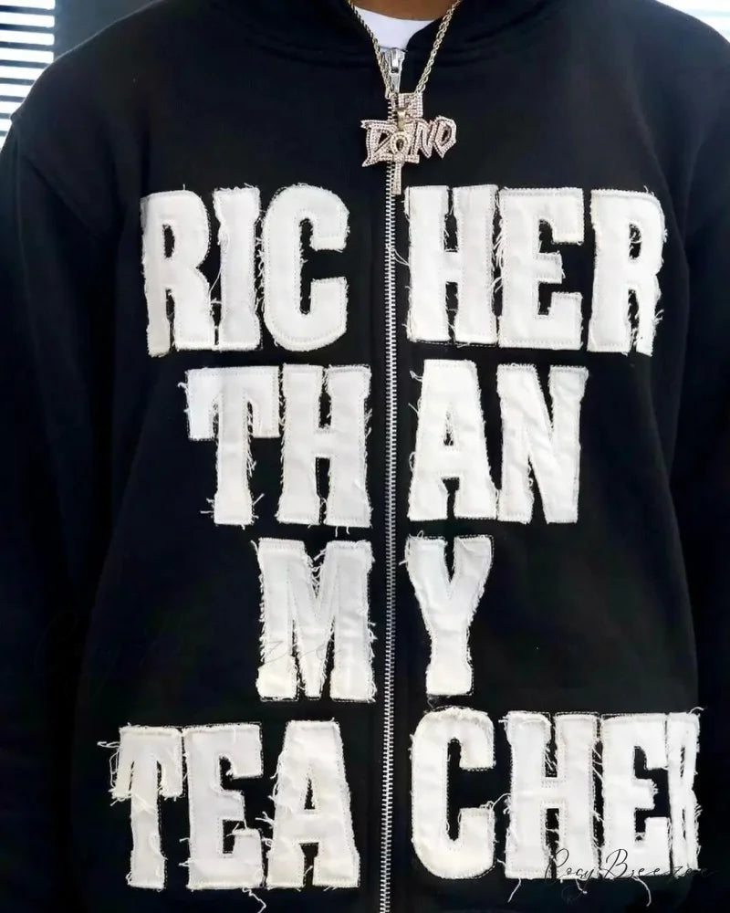 Black Retro Demon Slayer Hoodie hoodies-241228