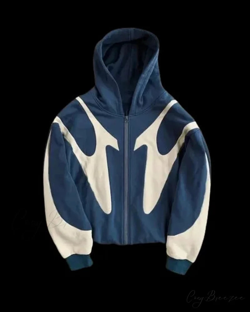 Black Retro Demon Slayer Hoodie nevy / S hoodies-241228