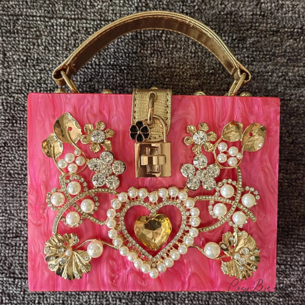 Bling Sequined Heart Evening Clutch Bag color same picture4 clutchbag-250126
