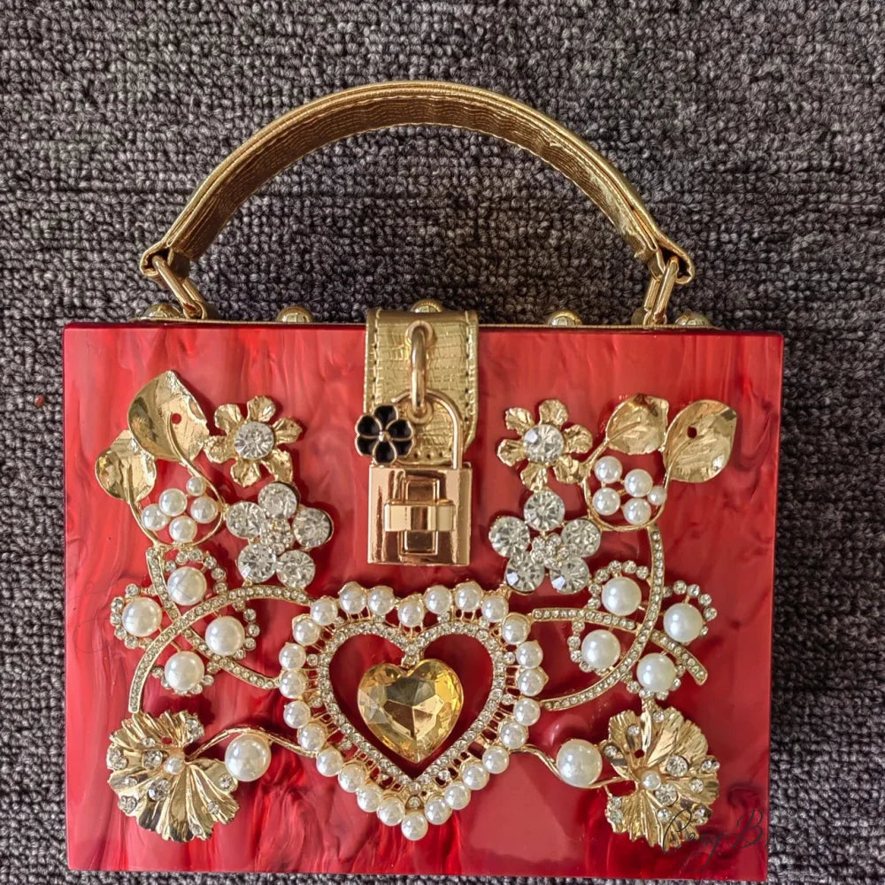 Bling Sequined Heart Evening Clutch Bag color same picture6 clutchbag-250126