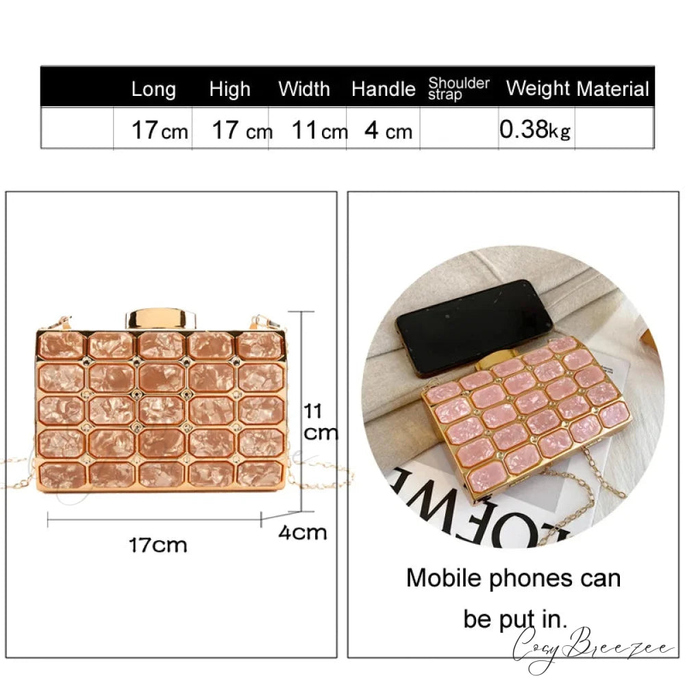 Block Designer Evening Clutch wristlet-250126