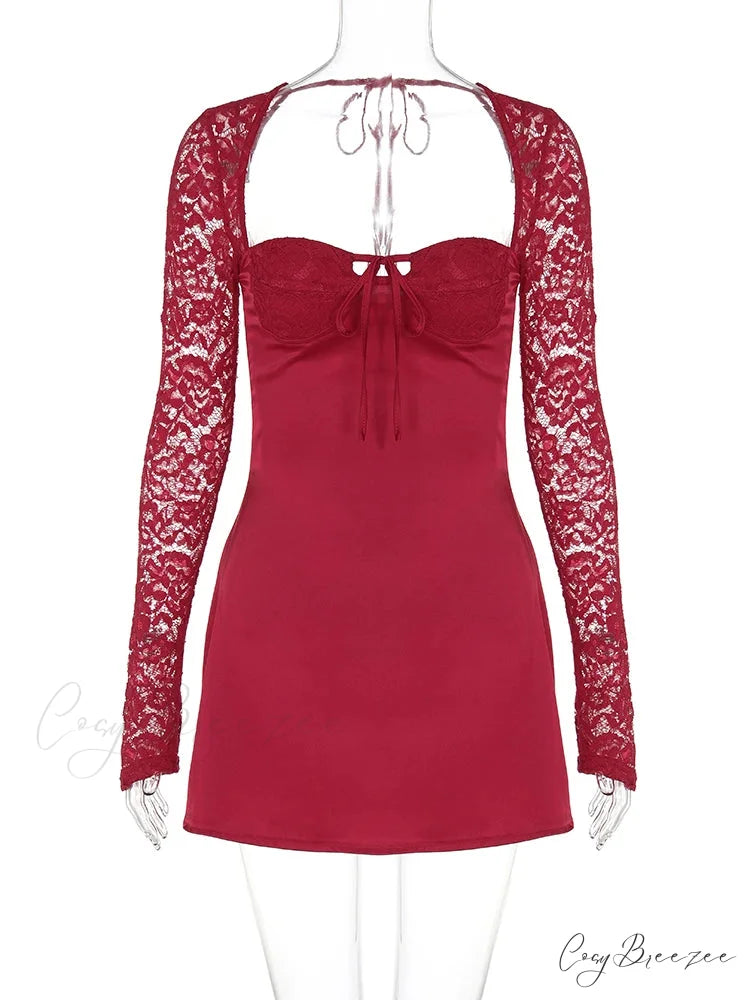 Bodycon Red Long Sleeve Party Club Evening Streetwear Wholesale Items Christmas Party Dress