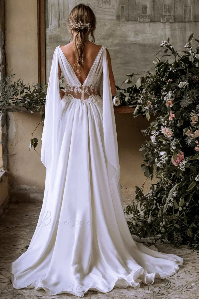 Bohemian Goddess Graceful Wedding Dress