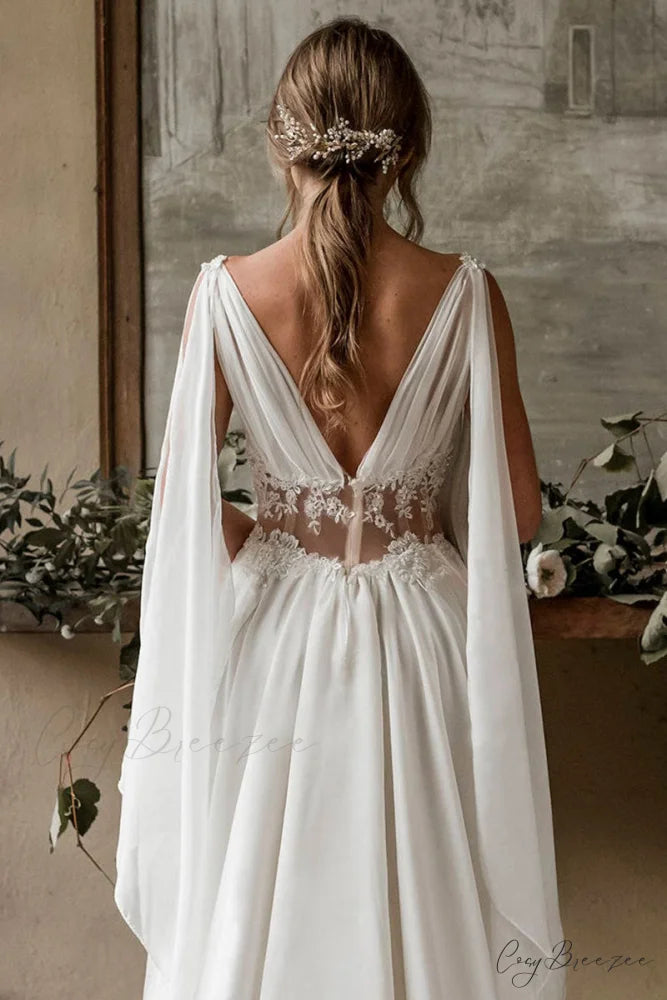 Bohemian Goddess Graceful Wedding Dress