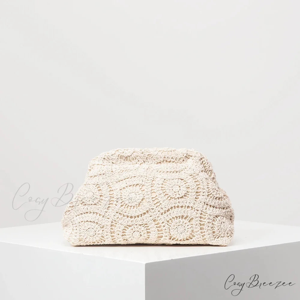 Bohemian Hollow Woven Beach Clutch Apricot1 wristlet-250126