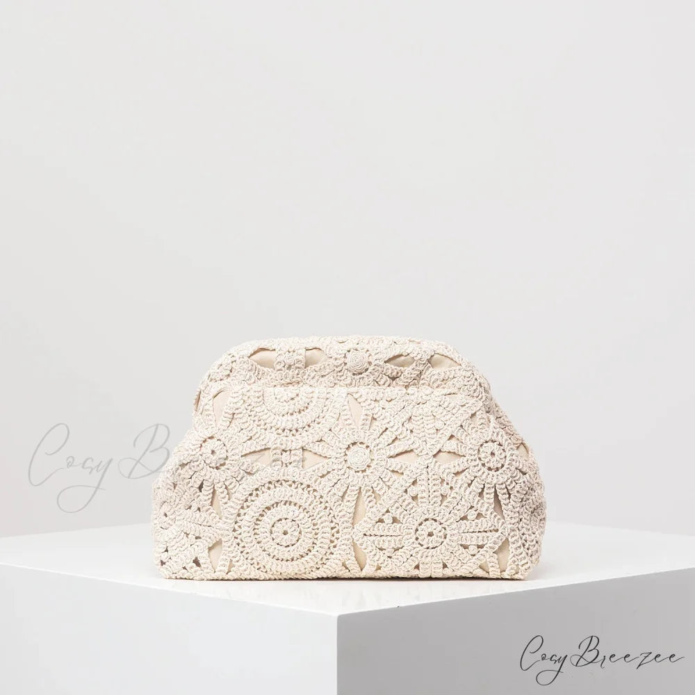 Bohemian Hollow Woven Beach Clutch wristlet-250126