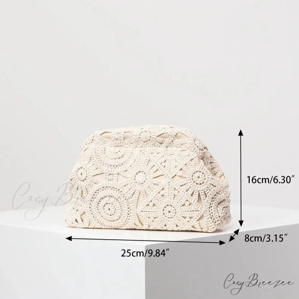 Bohemian Hollow Woven Beach Clutch wristlet-250126
