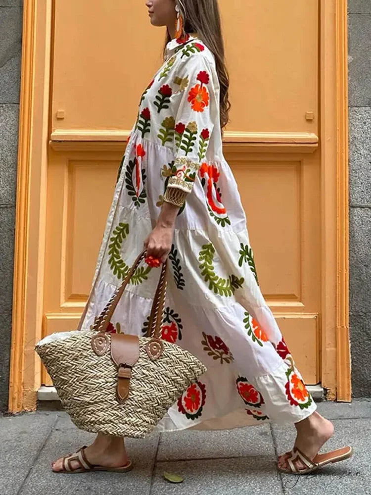 Bohemian Loose Stylish Print Dress