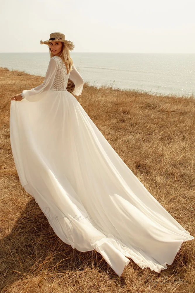 Bonaire Lace Graceful Chiffon Bridal Gown