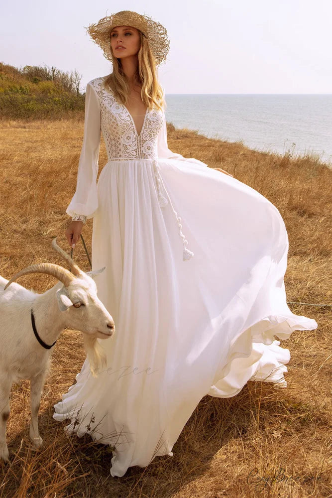 Bonaire Lace Graceful Chiffon Bridal Gown