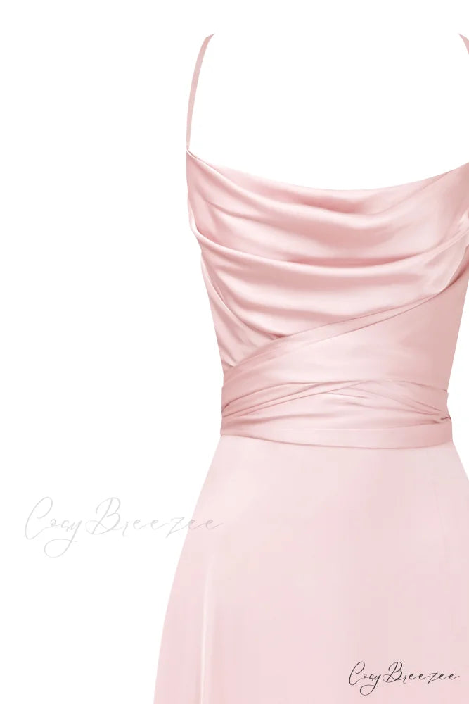Boudoir Misty Rose Charming Silk Slip Dress L / Misty Rose