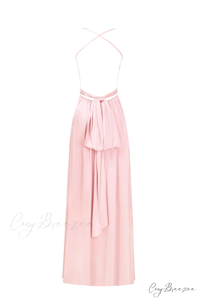 Boudoir Misty Rose Charming Silk Slip Dress S / Misty Rose