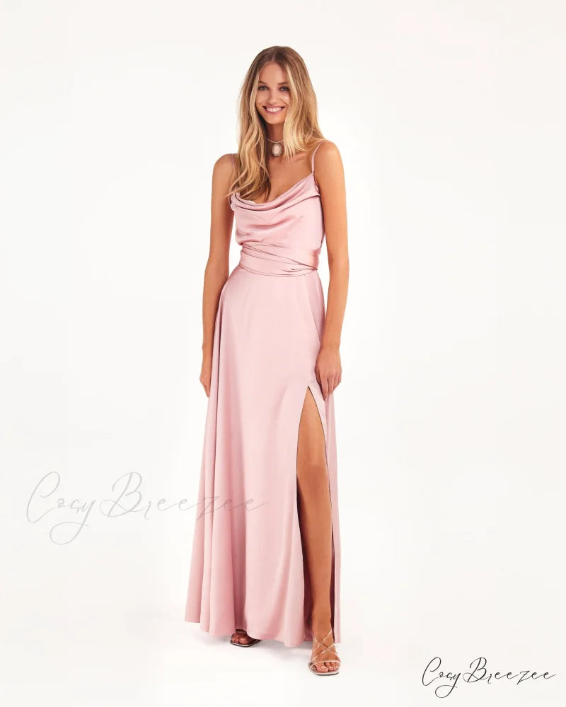 Boudoir Misty Rose Charming Silk Slip Dress XS / Misty Rose