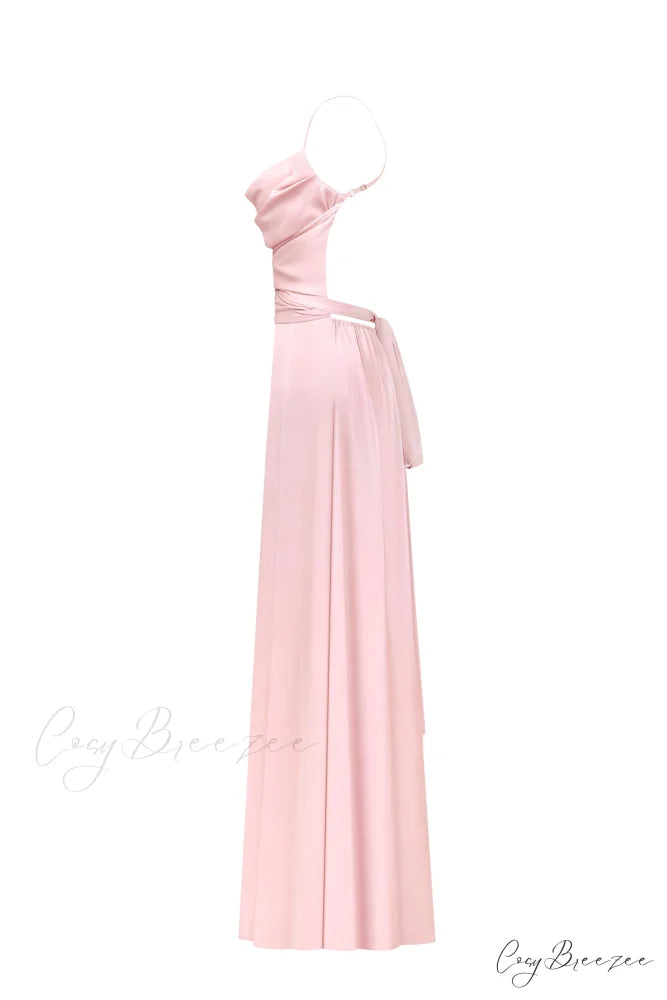 Boudoir Misty Rose Charming Silk Slip Dress XXL / Misty Rose